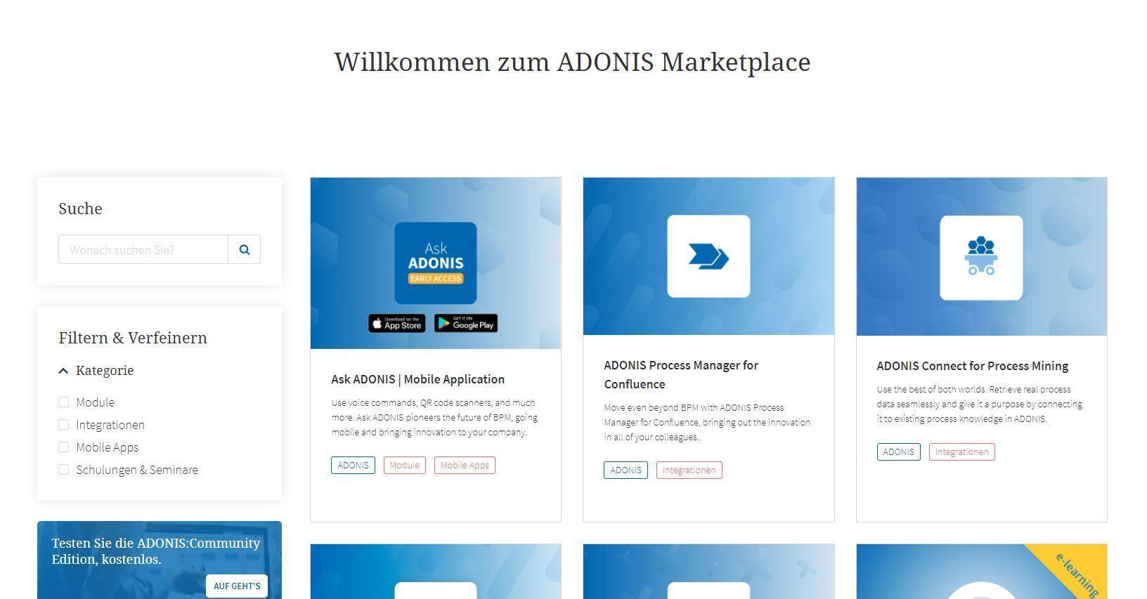 ADONIS Marketplace