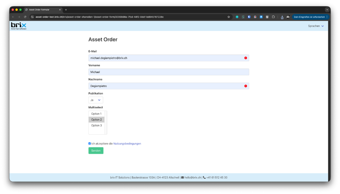Asset Order 1