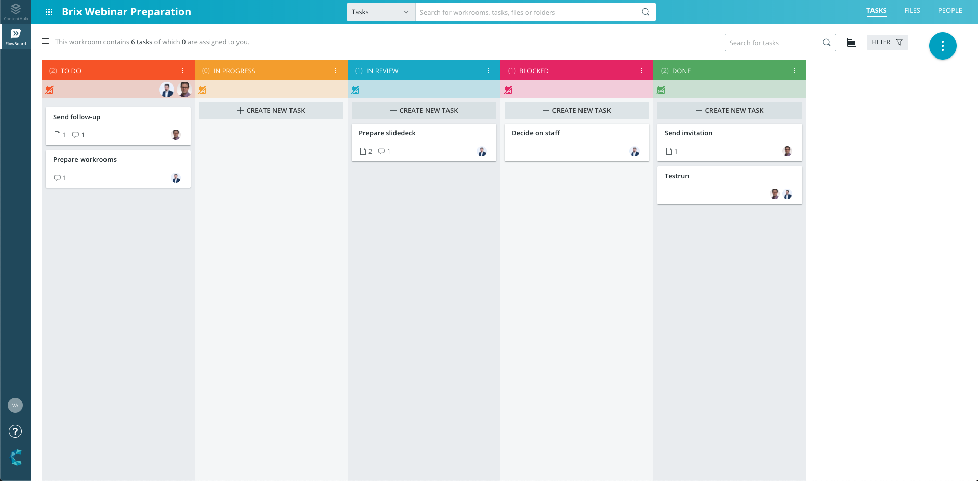 CELUM Workrooms Kanban Streem View