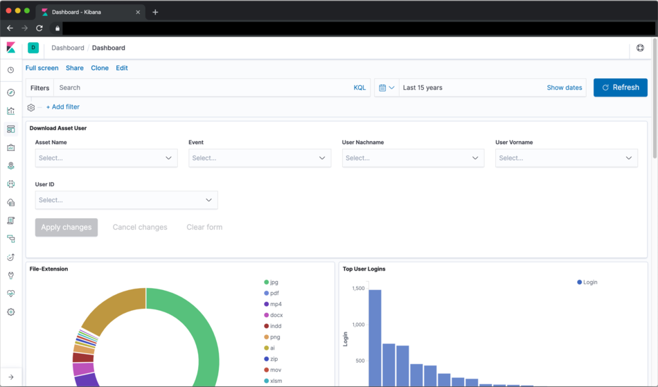 Kibana Connect Dashboard Filter