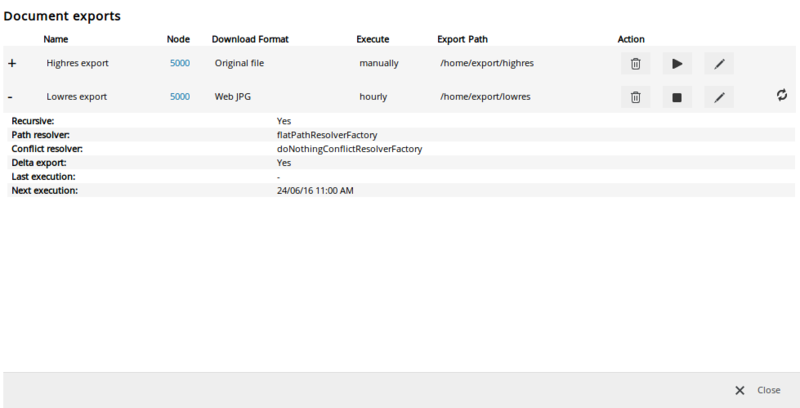 Asset Exporter: Job overview