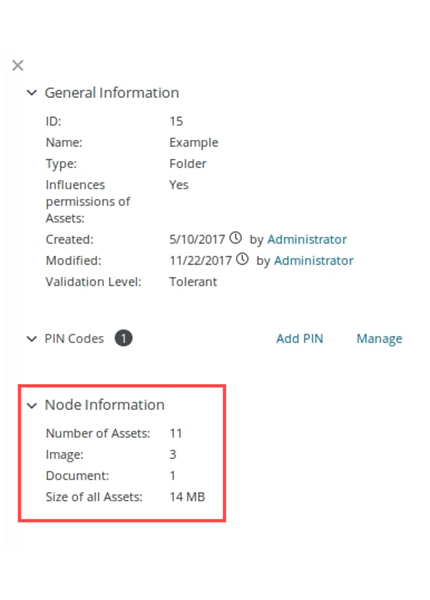 Global Statistics node information