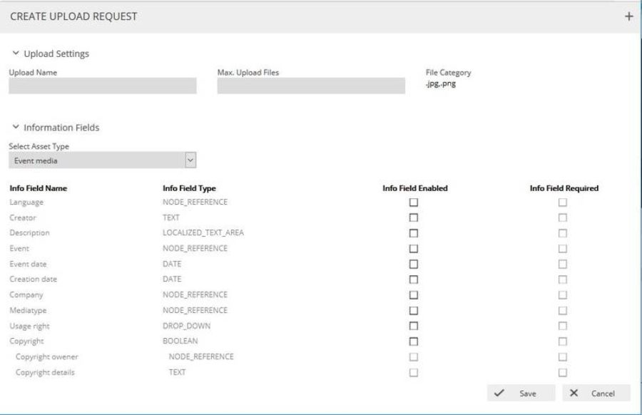 Upload Request definieren