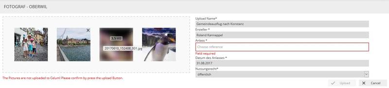 Upload Request ausführen