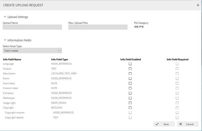 Upload Request definieren
