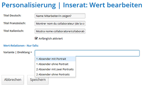 Elementbearbeitung Relation